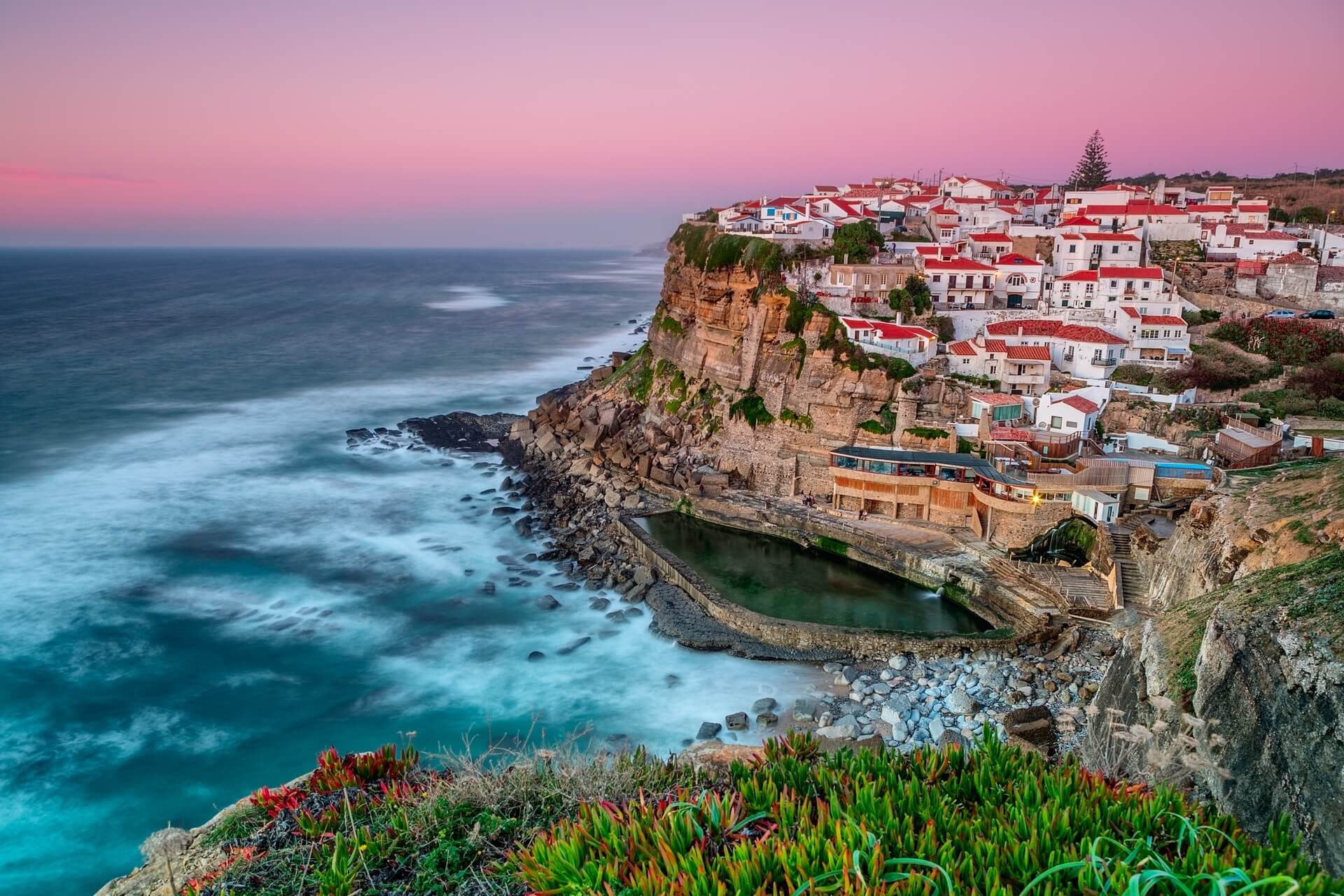 Список красивых мест. Синтра Португалия. Синтра Португалия вид на побережье. Синтра Португалия закат.