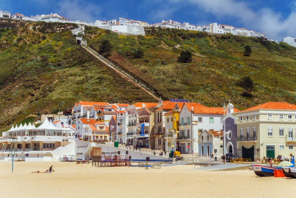 sitio da nazare praia da nazare view from beach lift